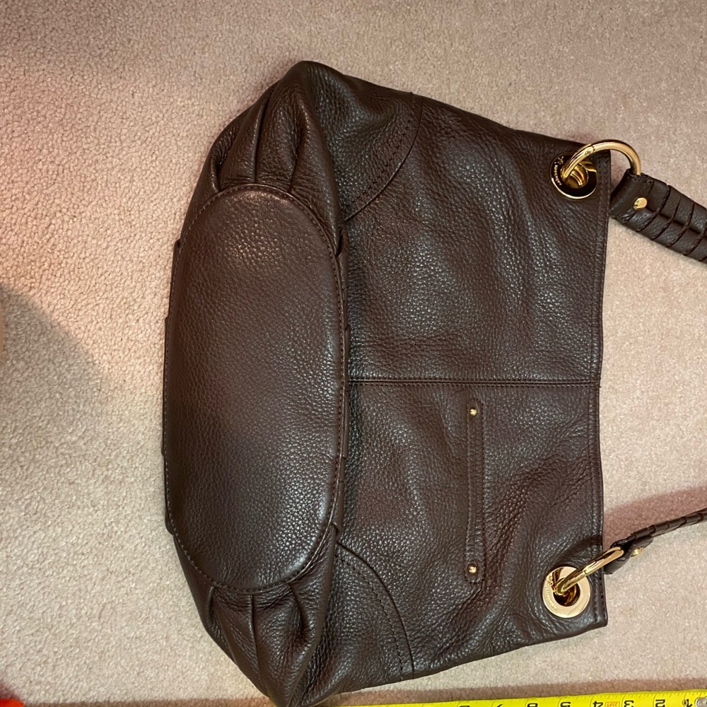 B. Makowsky brown leather handbag with Brown leather strap. - Picture 5 of 7